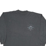 AMERICAN BANDANNA Mens Charcoal Grey Graphic T-Shirt XL Long Sleeve Crew Neck