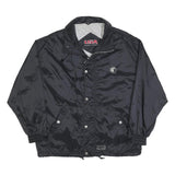 GARRY SPORT Mens Black Jacket L Polyester Blend Plain Zip Sportswear Casual