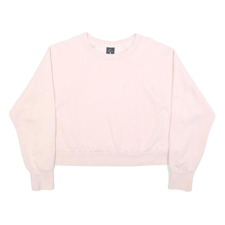NIKE Womens Pink 2XL Crew Neck Sweatshirt Cotton Blend Pullover Casual Wear