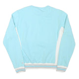 CHAMPION Mens Blue & White Crew Neck L Cotton Blend Pullover Sweatshirt
