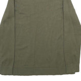CALVIN KLEIN Womens Green Jumper Plain Roll Neck Basic Knit M Button Detail
