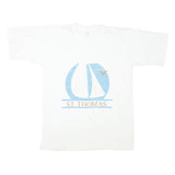 BEACH CLUB Mens White St. Thomas Sailboat Graphic T-Shirt L Short Sleeve Crew