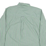 CHAPS Mens Green & White Stripe Shirt XL Button Down Classic Fit Casual