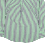 CHAPS Mens Green & White Stripe Shirt XL Button Down Classic Fit Casual