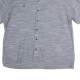 WOOLRICH Mens Blue XL Cotton Short Sleeve Shirt Casual Summer Button