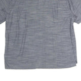 WOOLRICH Mens Blue XL Cotton Short Sleeve Shirt Casual Summer Button