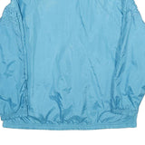 TRIPLES Womens Blue Nylon Jacket M Zip Lightweight Casual