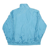 TRIPLES Womens Blue Nylon Jacket M Zip Lightweight Casual