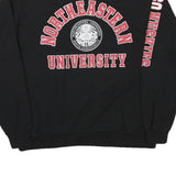 CHAMPION Mens Black Northeastern University Crew Neck Sweatshirt L Cotton Blend