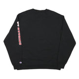 CHAMPION Mens Black Northeastern University Crew Neck Sweatshirt L Cotton Blend
