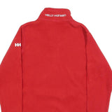 HELLY HANSEN Womens Red Fleece Jacket S Polyester Zip Casual Outdoor Warmth