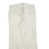 ESSE EMME Mens Regular Cotton Blend Beige Cargo Trousers W36 L30 Casual Zip