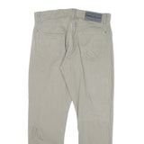 CALVIN KLEIN JEANS Mens Cotton Blend Beige Regular Straight Trousers W34 L30 Zip