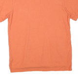 CHAPS Mens Orange Polo Shirt Short Sleeve Plain L Cotton Blend Classic Casual