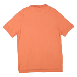 CHAPS Mens Orange Polo Shirt Short Sleeve Plain L Cotton Blend Classic Casual