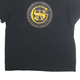 NIKE Mens Black & Yellow Graphic T-Shirt XL Short Sleeve Crew Neck Sportswear