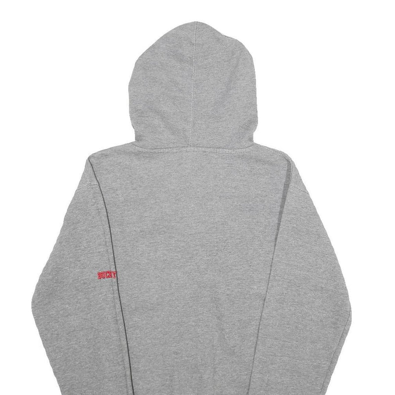 OLD VARSITY BRAND Mens Grey & Red Ohio State Pullover Hoodie XS Cotton Blend