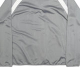 STARTER Mens Grey & White Track Jacket L Polyester Blend Zip Athletic Style