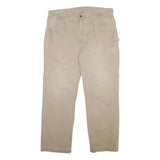 CARHARTT Mens Cotton Blend Beige Regular Fit Straight Leg Trousers W44 L30