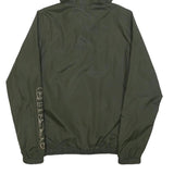 ELLESSE Womens Green Zip Hooded Jacket XS Polyester Blend Logo Print