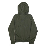 ELLESSE Womens Green Zip Hooded Jacket XS Polyester Blend Logo Print