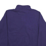 CHAMPION Mens Purple Carroll 1/4 Zip Sweatshirt L Cotton Blend Pullover