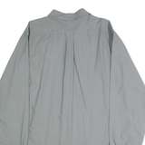 RALPH LAUREN Mens Grey XL Plain Cotton Shirt Classic Button-Down Collar Long