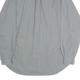 RALPH LAUREN Mens Grey XL Plain Cotton Shirt Classic Button-Down Collar Long