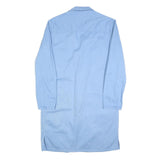 LUTTEURS Mens Blue Cotton Button Jacket M Plain Lightweight Casual Style