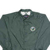 PORT AUTHORITY Mens Green Button Jacket XL Nylon Plain Lightweight Casual