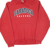 Mens Red Saratoga Falcons Hoodie Pullover S Cotton Casual Sportswear