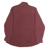 GRIZZLY MOUNTAIN Mens Maroon Cotton Shirt M Casual Long Sleeve Buttoned Pockets