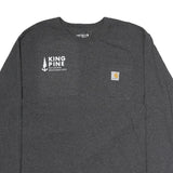 CARHARTT Mens Grey King Pine Building Restoration Graphic Long Sleeve Crew Neck