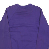 JERZEES Womens Purple Crew Neck L Sweatshirt Cotton Blend Pullover Woven