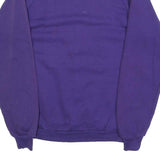 JERZEES Womens Purple Crew Neck L Sweatshirt Cotton Blend Pullover Woven