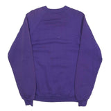 JERZEES Womens Purple Crew Neck L Sweatshirt Cotton Blend Pullover Woven