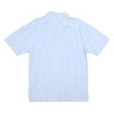 GO WEST Mens Blue Cotton Blend Shirt S Casual Short Sleeve Button Pocket