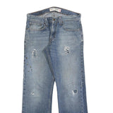 LEVI'S 514 Slim Mens Jeans Blue Slim Straight Denim W31 L30 Distressed