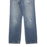 LEVI'S 514 Slim Mens Jeans Blue Slim Straight Denim W31 L30 Distressed