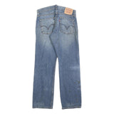 LEVI'S 514 Slim Mens Jeans Blue Slim Straight Denim W31 L30 Distressed