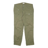 LEVI'S Womens Cotton Blend Olive Slim Straight Trousers W32 L26 Utility Pocket