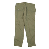 LEVI'S Womens Cotton Blend Olive Slim Straight Trousers W32 L26 Utility Pocket