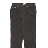 CALVIN KLEIN JEANS Womens Cotton Blend Black Slim Slim Straight Trousers W28 L26