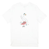 NIKE Mens White Graphic T-Shirt S Short Sleeve Crew Neck Cotton Blend Casual