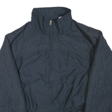 FILA Womens Navy Quilted Jacket L Polyester Blend Zip Casual Sportswear