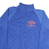 UMBRO Mens Blue Polyester Track Jacket M Sportswear Zip Front Classic Fit