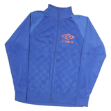 UMBRO Mens Blue Polyester Track Jacket M Sportswear Zip Front Classic Fit
