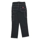 DICKIES Mens Black Cotton Regular Straight Trousers W28 L30 Workwear Utility