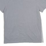 CALVIN KLEIN Mens Grey & Light Grey Striped Short Sleeve Polo Shirt M Casual