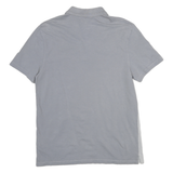 CALVIN KLEIN Mens Grey & Light Grey Striped Short Sleeve Polo Shirt M Casual